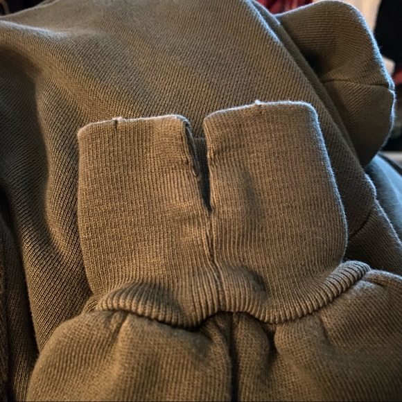 FRAME | Green Easy Cropped Hoodie Sweatshirt Size Medium - Picture 7 of 9